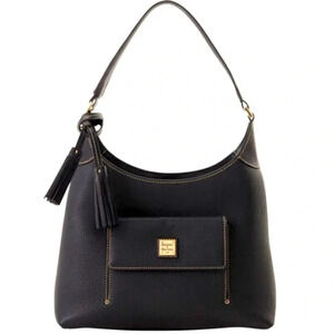 Dooney & Bourke Small Hobo Bag Pebble Grain Black New